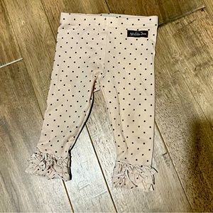 Baby 6-12 month Matilda Jane polka dot ruffle hem bellbottom pant legging
